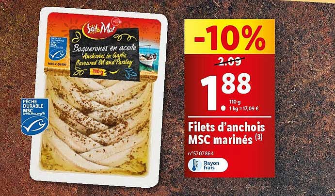 filets d'anchois msc marinés sol & mar