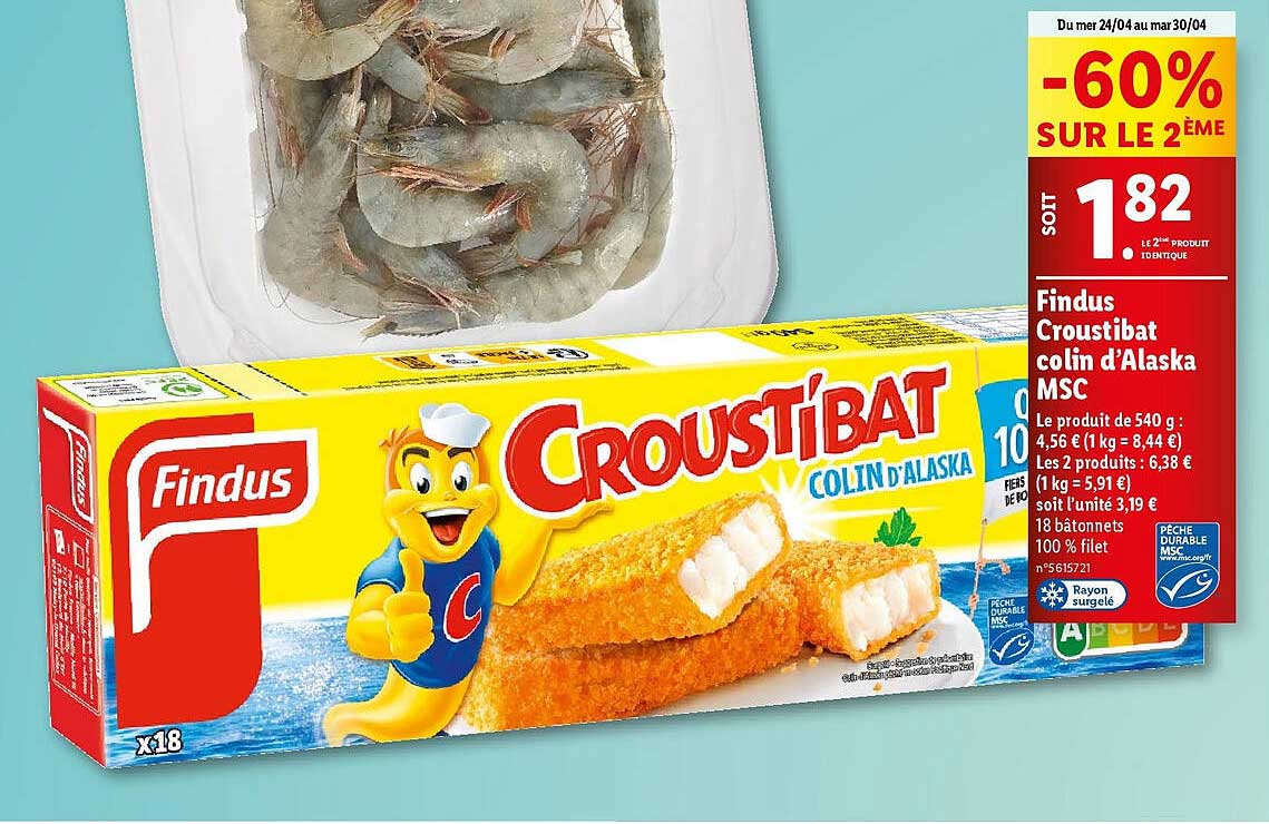 Findus Croustibat Colin D'alaska Msc