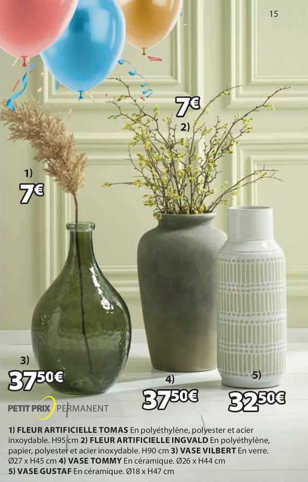 fleur artificielle tomas, fleur artificielle ingvald, vase vilbert, vase tommy, vase gustaf