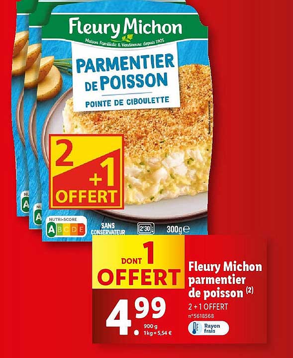 fleury michon parmentier de poisson