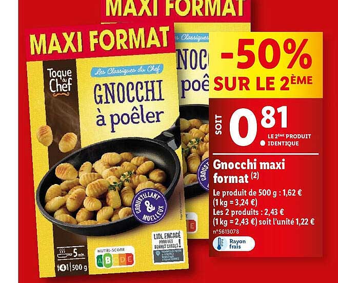 gnocchi maxi format toque du chef