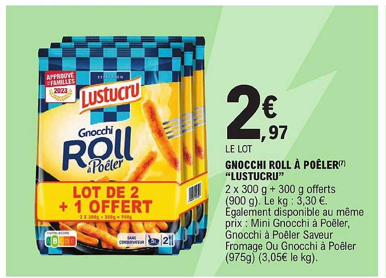 gnocchi roll à poêler "lustucru"