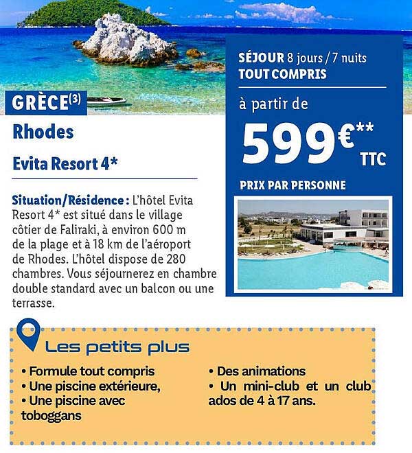 grèce rhodes : evita resort 4*