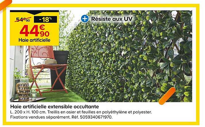 haie artificielle extensible occultante