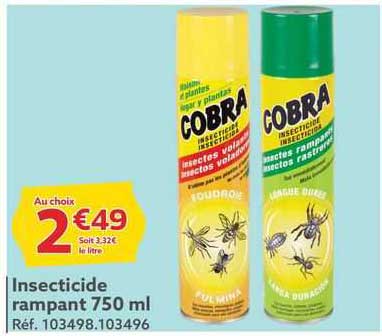 insecticide rampant 750 ml cobra