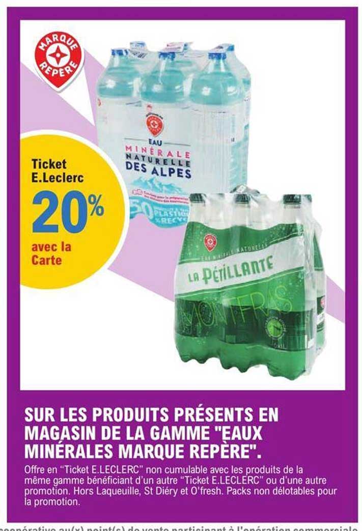 La Gamme "eaux Minérales Marque Repère"