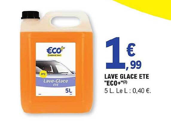 lave glace été "eco+"