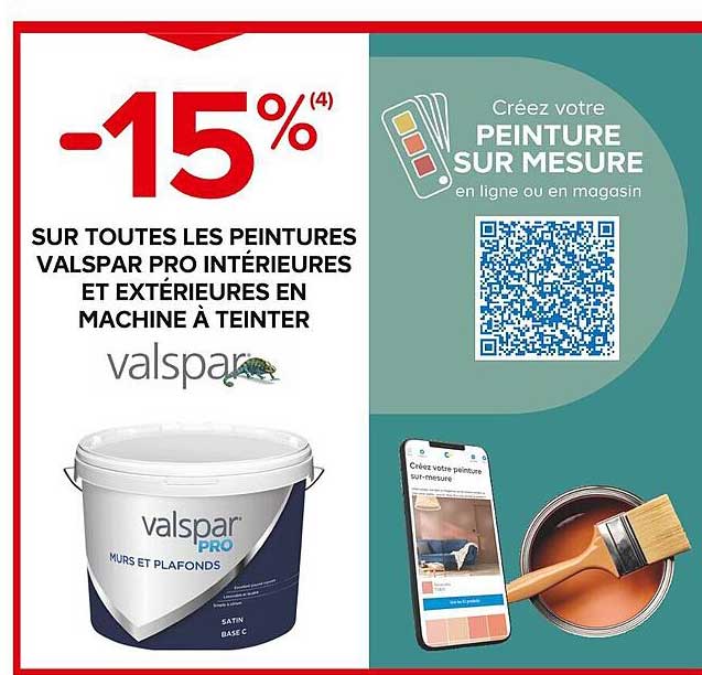 les peintures valspar pro intérieures et extérieures en machine à teinter