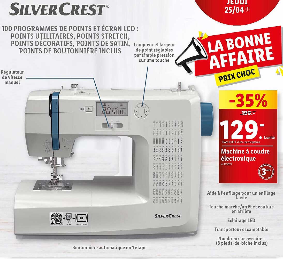 machine à coudre électronique silver crest
