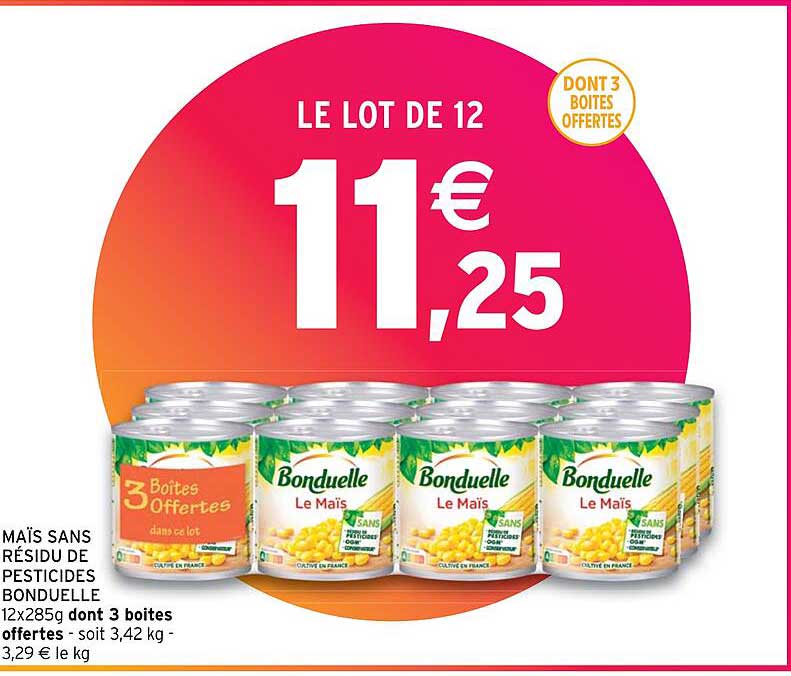 maïs sans résidu de pesticides bonduelle