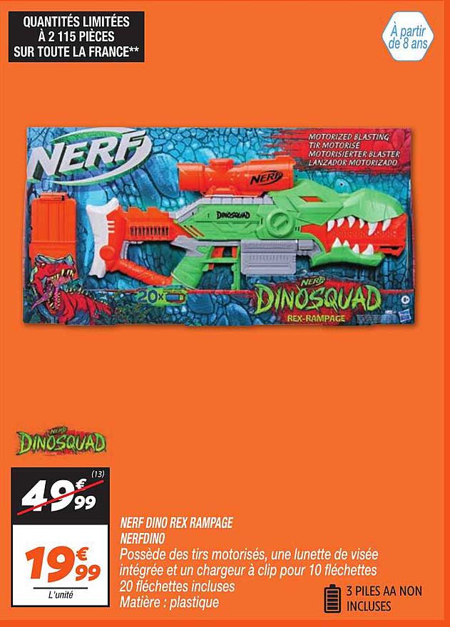 nerf dino rex rampage nerfdino dinosquad