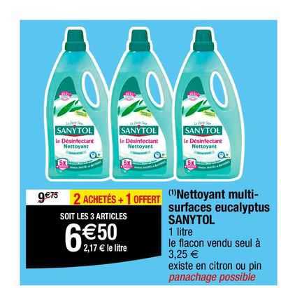 nettoyant multi-surfaces eucalyptus sanytol