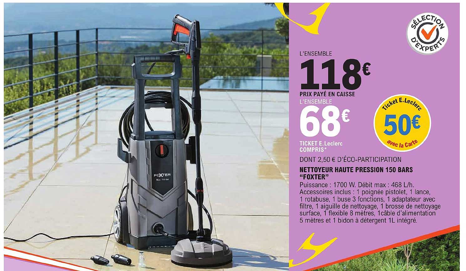 nettoyeur haute pression 150 bars "foxter"