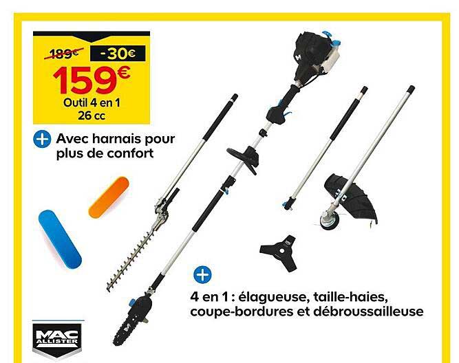 outil 4 en 1 26 cc mac allister