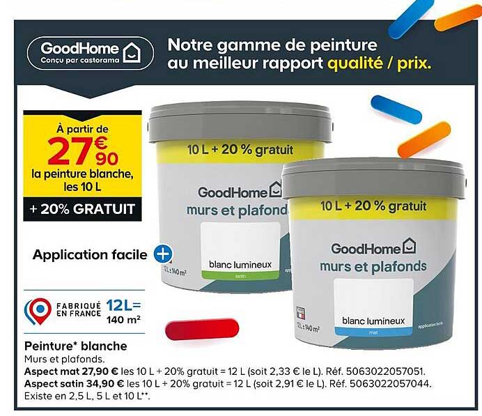 Peinture Blanche GoodHome