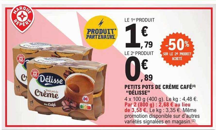 petits pots de crème café délisse