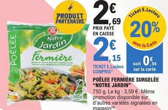 poêlée fermière surgelée "notre jardin"