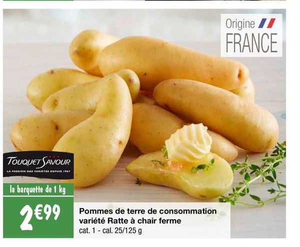 pommes de terre de consommation variété ratte à chair ferme