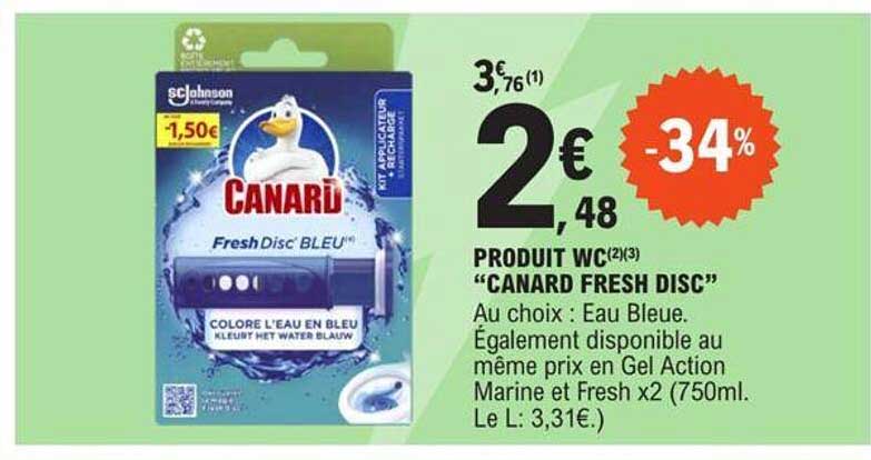 produit wc "canard fresh disc"