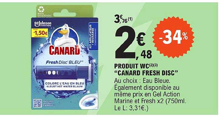 produit wc "canard fresh disc"