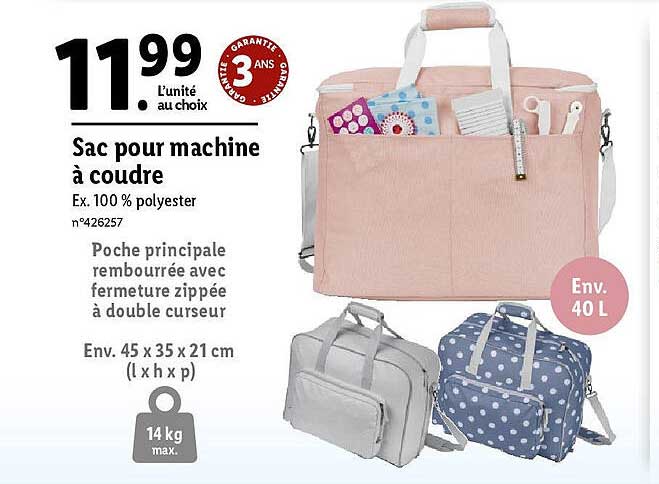 sac pour machine à coudre