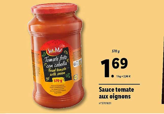 sauce tomate aux oignons sol & mar