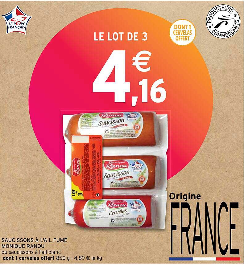 saucissons à l'ail fumé monique ranou