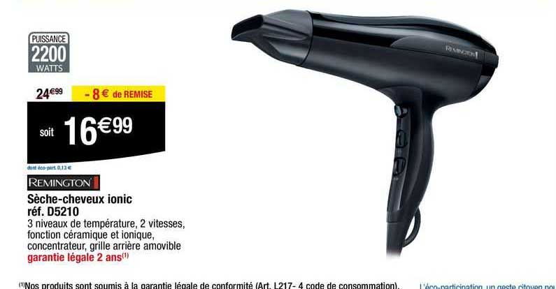 sèche-cheveux ionic remington