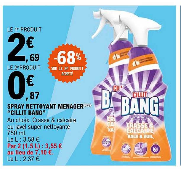 Spray Nettoyant Ménager "cillit Bang"