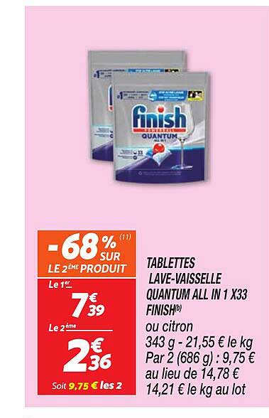 tablettes lave-vaisselle quantum all in 1 x 33 finish