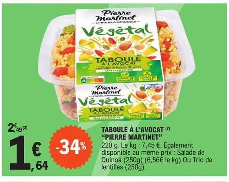 taboulé à l'avocat "pierre martinet"