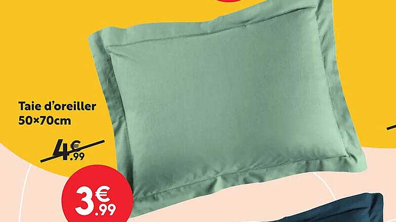 taie d'oreiller 50 x 70 cm