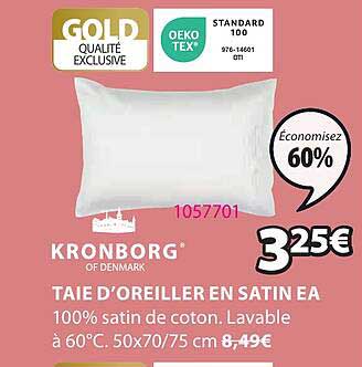 taie d'oreiller en satin ea kronborg