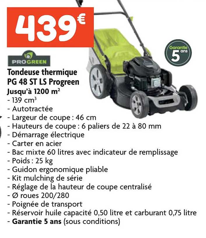 Tondeuse Thermique Pg 48 St Ls Progreen