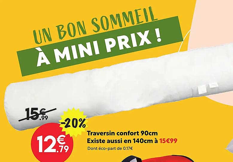 traversin confort 90 cm existe aussi en 140 cm