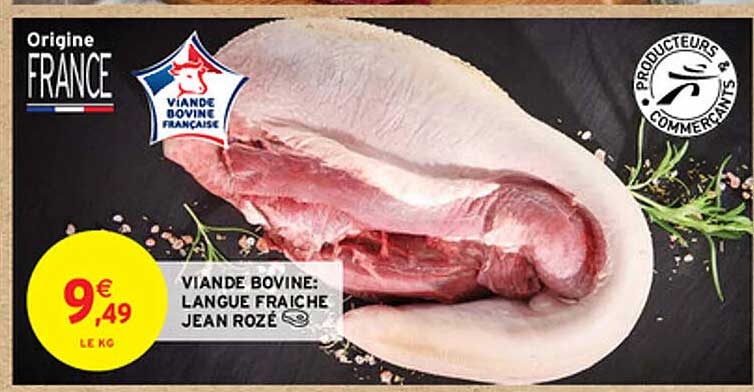viande bovine : langue fraîche jean rozé