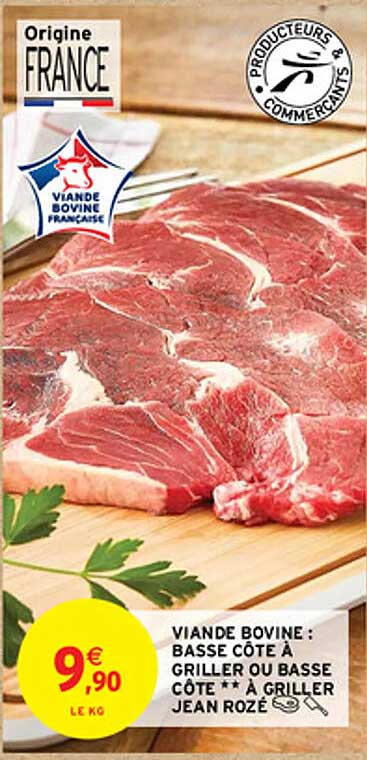 viande bovine basse côte à griller ou basse côte** à griller jean rozé