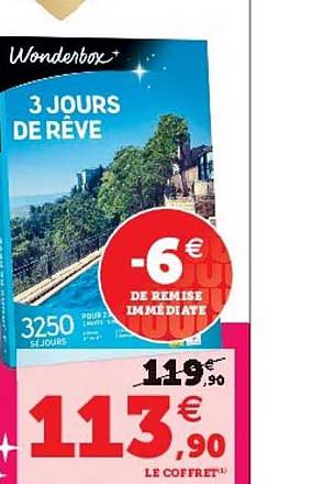 3 jours de rêve wonderbox