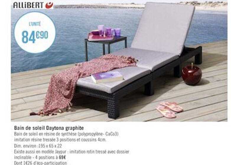 Allibert Bain De Soleil Daytona Graphite