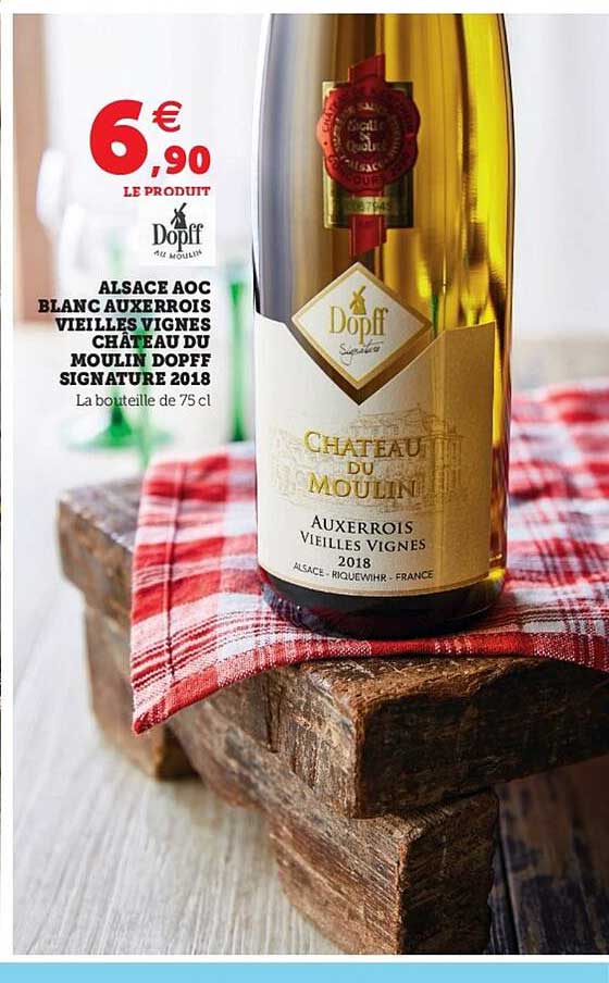 alsace aoc blanc auxerrois vieilles vignes château du moulin dopff signature 2018