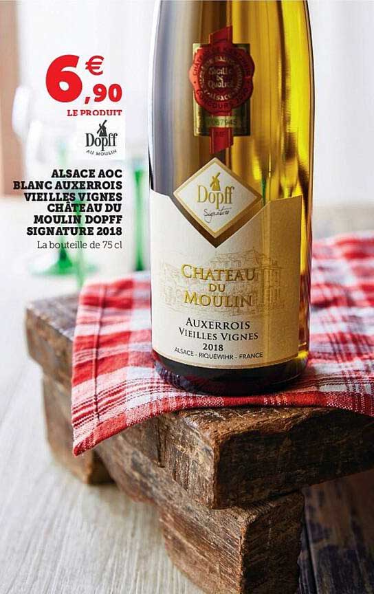 alsace aoc blanc auxerrois vieilles vignes château du moulin dopff signature 2018