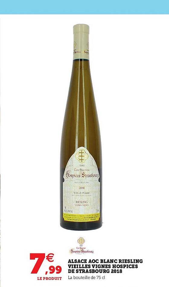 alsace aoc blanc riesling vieilles vignes hospices de strasbourg 2018
