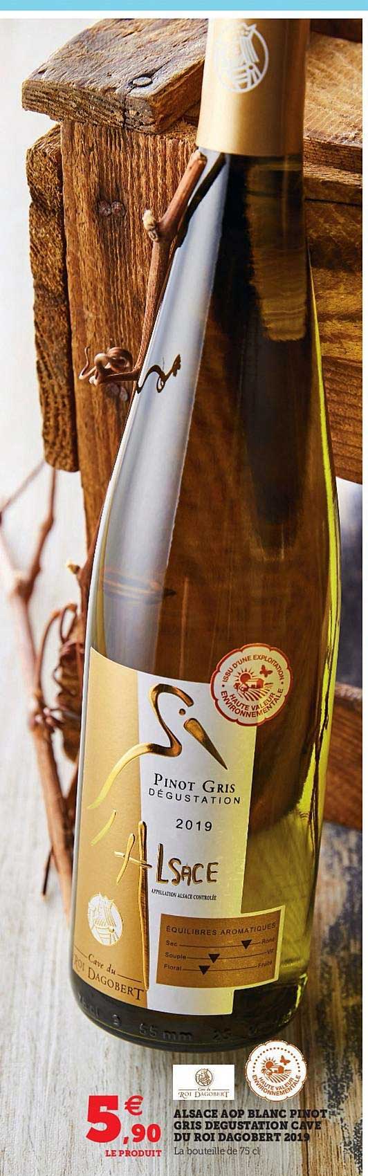 alsace aop blanc pinot gris dégustation cave du roi dagobert 2019