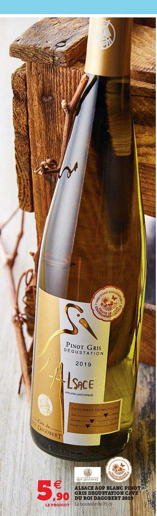 alsace aop blanc pinot gris dégustaton cave du roi dagobert 2019