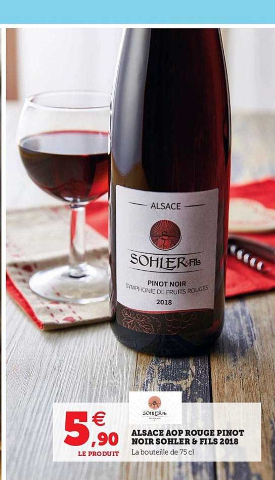 alsace aop rouge pino noir sohler & fils 2018
