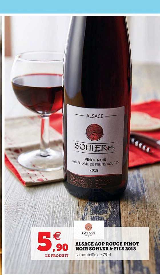 alsace aop rouge pino noir sohler & fils 2018