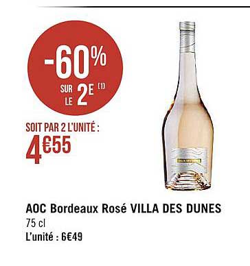 Aoc Bordeaux Rosé Villa Des Dunes