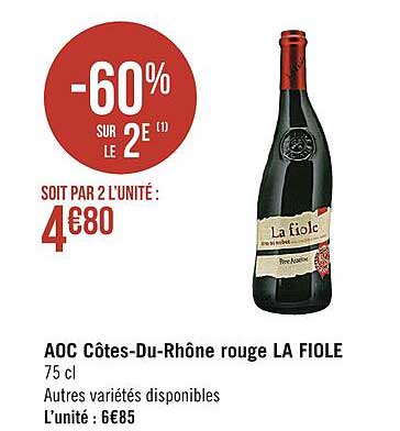 aoc côtes-du-rhône rouge la fiole
