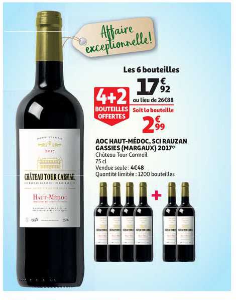 aoc haut-médoc, sci rauzan gassies (margaux) 2017 château tour carmail