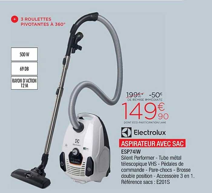 Aspirateur Avec Sac Esp74iw Electrolux